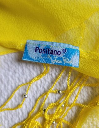 Foulard giallo con frange