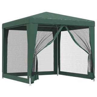 Tenda per Feste 4 Pareti Laterali in Rete Verde HDPE Telaio