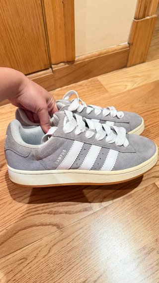 Adidas Campus Gris/Blanco Usadas 2 Veces