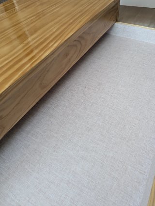 Mesa de centro elevable madera y forja