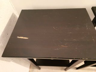 Mesitas de noche de madera negras