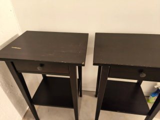 Mesitas de noche de madera negras