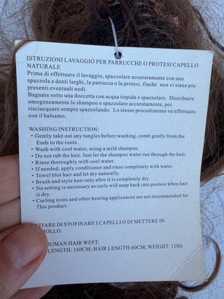 Coda capelli veri castani naturali