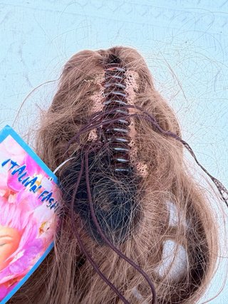 Coda capelli veri castani naturali