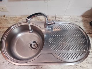 Fregadero doble de metal