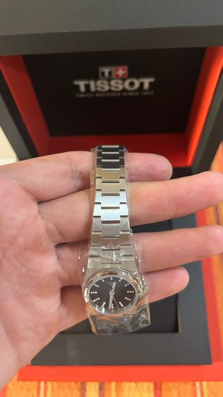 Tissot PRX 25mm Negro Diamantes Mujer