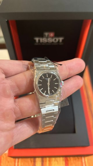 Tissot PRX 25mm Negro Diamantes Mujer