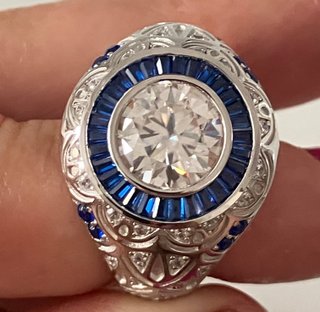 Anillo Caballero Plata 925 Baño Oro 18k Diamante
