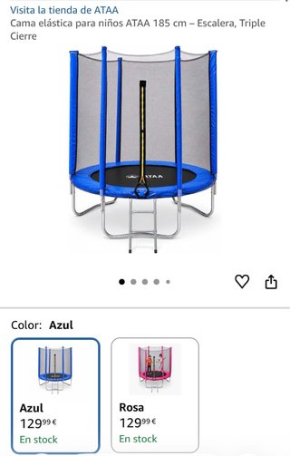 Cama elástica con red de seguridad
