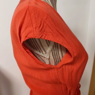 Vestido Woolrich Naranja Manga Corta Talla XS