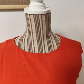 Vestido Woolrich Naranja Manga Corta Talla XS