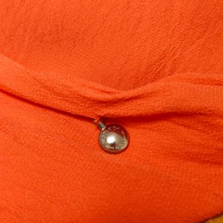 Vestido Woolrich Naranja Manga Corta Talla XS