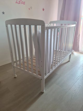 Cuna bebé madera haya blanca Asalvo.