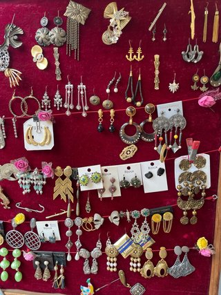 Pendientes vintage dorados y plateados