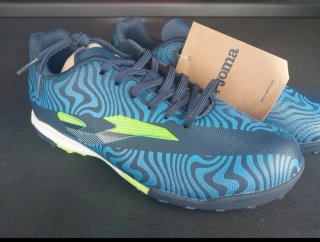 Zapatillas Fútbol Multitacos Azul y Verde