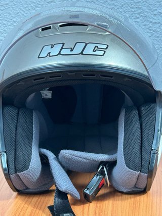 Casco de moto HJC plateado
