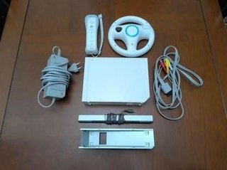 Wii Blanca + Mando + Volante + Soporte + Cables