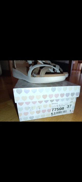 Sandalias mujer talla 37 beige/doradas/blancas