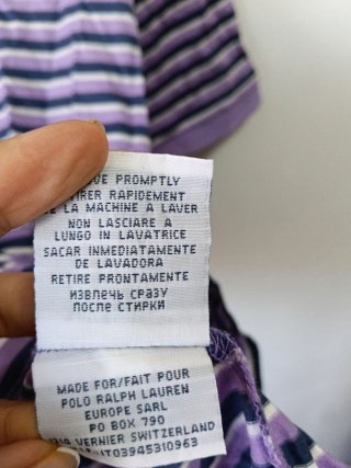 Polo Ralph Lauren Golf de rayas moradas talla L