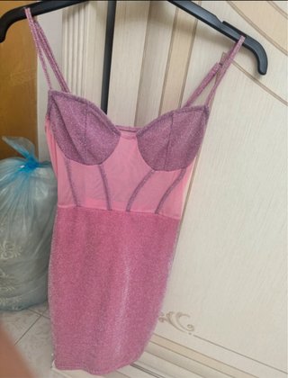 Vestitino rosa glitter