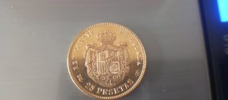 Moneda Oro 25 Pesetas Alfonso XII 1879