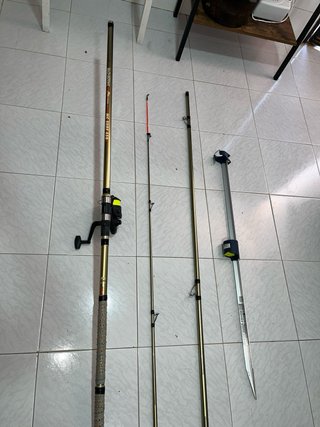 Cañas de pescar 4,50M y accesorios