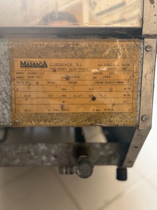 Cocina industrial sobremesa 2 fuegos