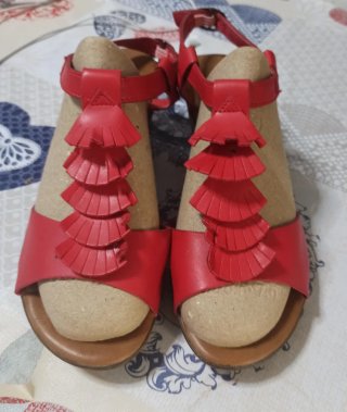 Zapatos sandalias rojas