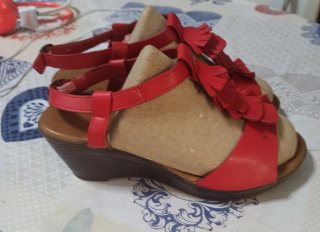 Zapatos sandalias rojas