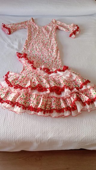 Vestido Flamenca Volantes Talla 36