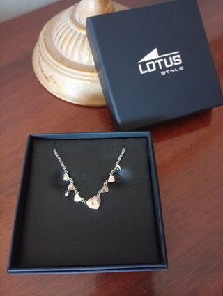 Pulsera LOTUS Plata Corazones Circonitas