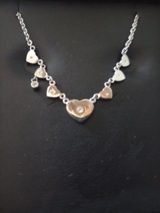 Pulsera LOTUS Plata Corazones Circonitas