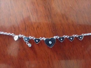 Pulsera LOTUS Plata Corazones Circonitas