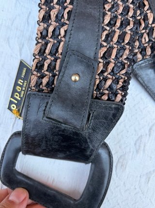 Cintura vintage Olpan beige/nera