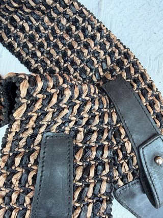 Cintura vintage Olpan beige/nera
