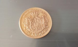 Moneda de Oro Suecia 20 Koronas 1889