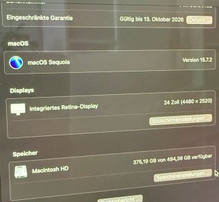 Apple iMac 24 M4 2024 16GB RAM 500GB SSD