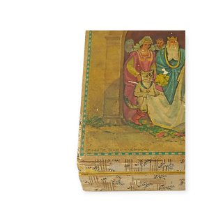 Puzzle antiguo de cubos de madera W.F. – Made in Western Germany – 24 cubos – Caja original