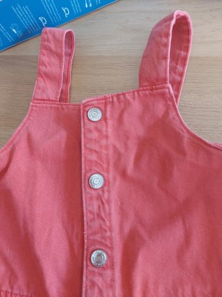 Peto vaquero rojo niña talla 9