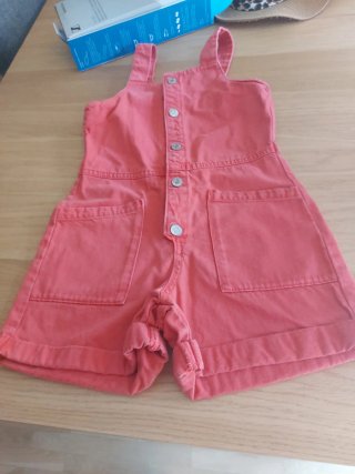 Peto vaquero rojo niña talla 9