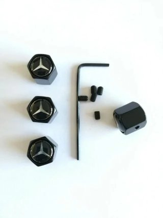 TAPONES VALVULAS ANTIRROBO MERCEDES NEGROS