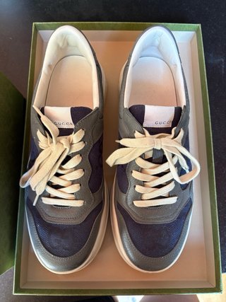 Zapatillas Gucci Hombre Talla 42 Azul/Gris