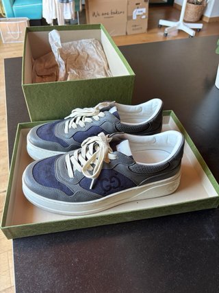 Zapatillas Gucci Hombre Talla 42 Azul/Gris