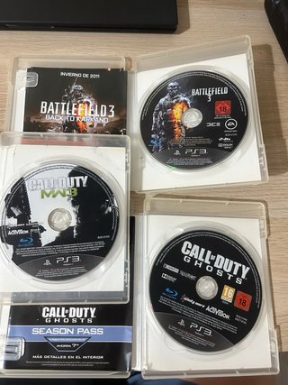 Lote 3 Juegos PS3: Call of Duty Ghosts, BF3, MW3