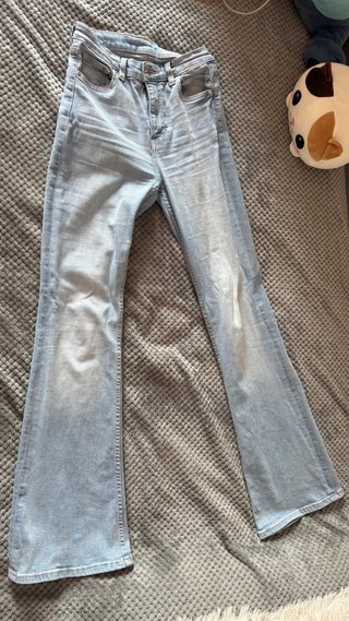 Pantalones campana Bershka azul claro T.32