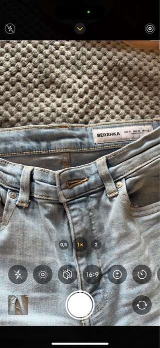 Pantalones campana Bershka azul claro T.32