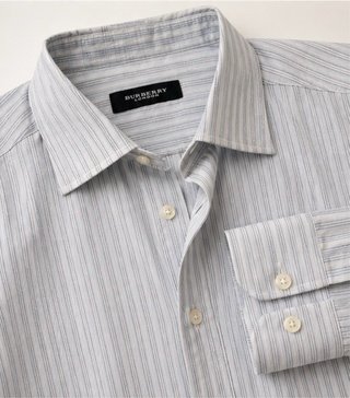 Camisa Burberry Rayas Azul y Blanco