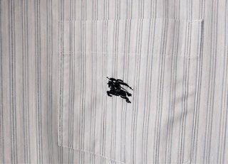 Camisa Burberry Rayas Azul y Blanco