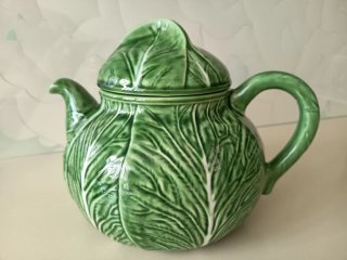 Tetera Bordallo Pinheiro Verde Cerámica