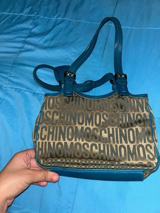 Bolso Moschino Beige y Turquesa